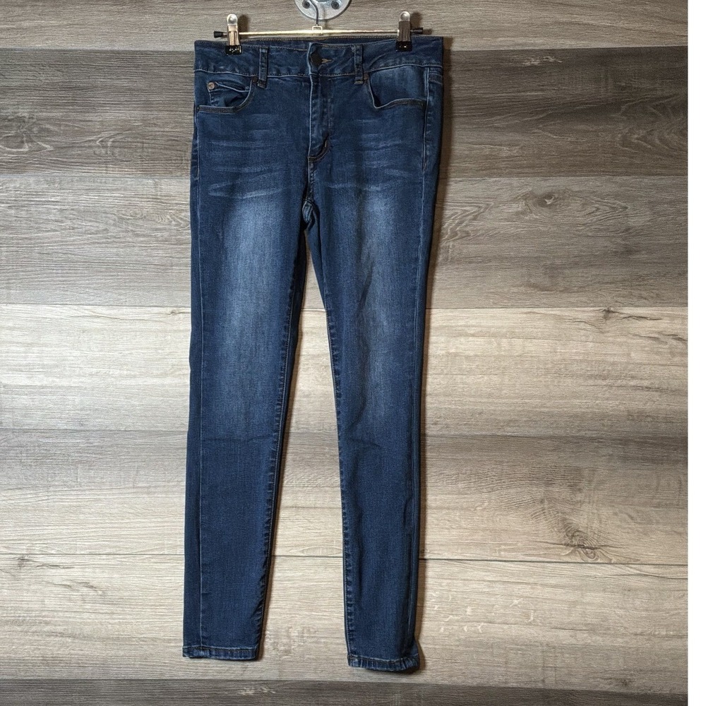 Tahari Kelly Classic Skinny Jeans Womens 2/26 Blue Stretch Mid Rise Denim